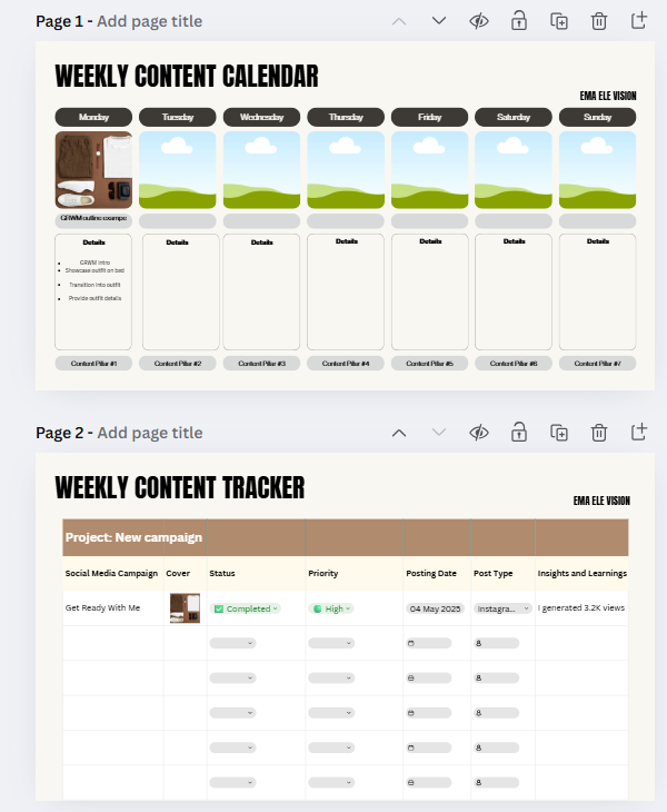 Social Media Calendar & Tracker Download